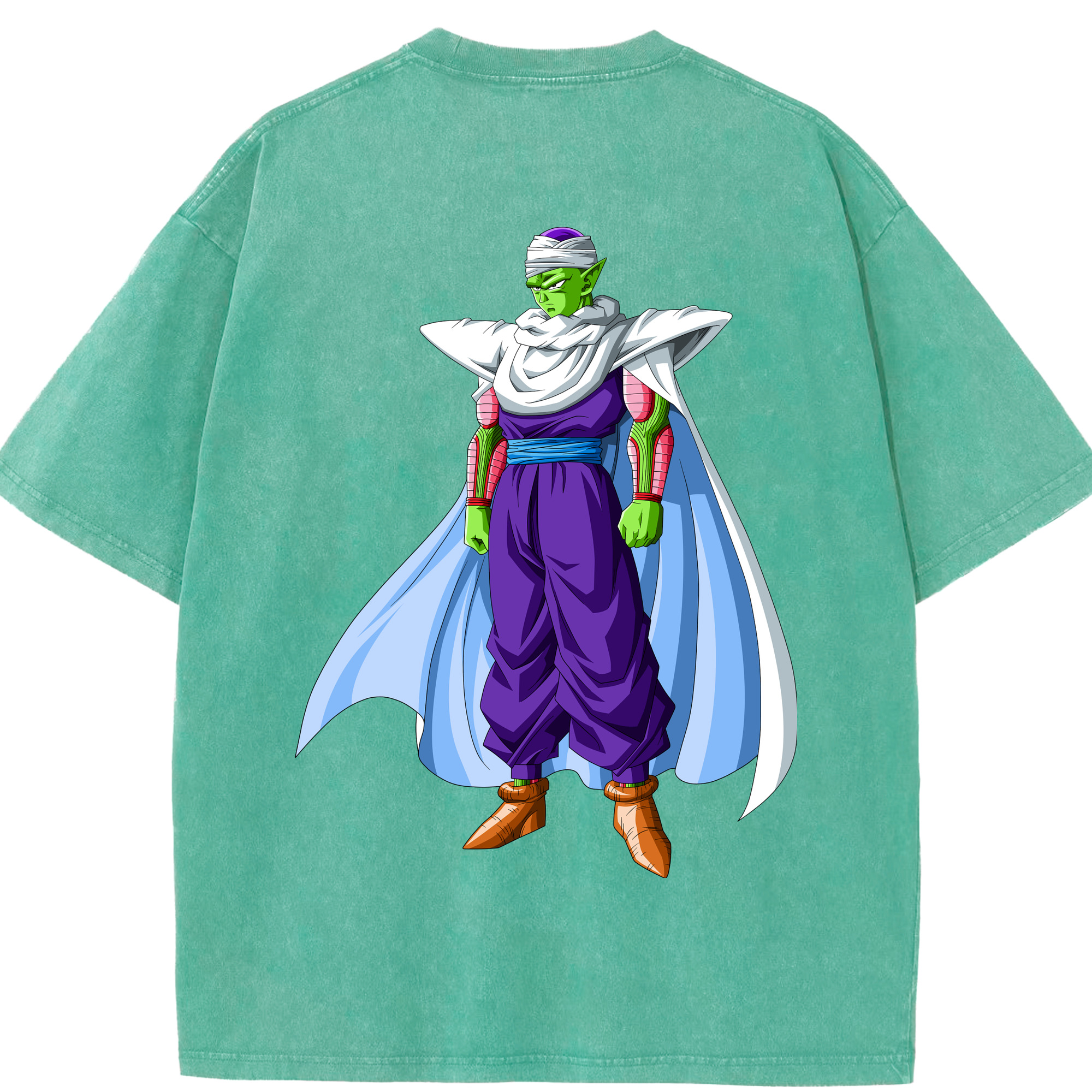 （画像用） ドラゴンボール ピッコロ DRAGON BALL Piccolo 綿100% ヴィンテージ風 半袖Tシャツ（背面プリント）